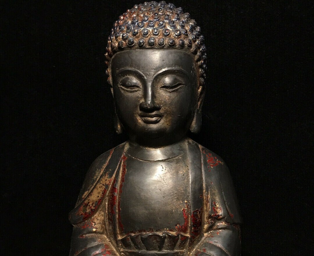 Statue Bouddha/Chinese Bronze Handmade Sakyamuni Buddha Statue