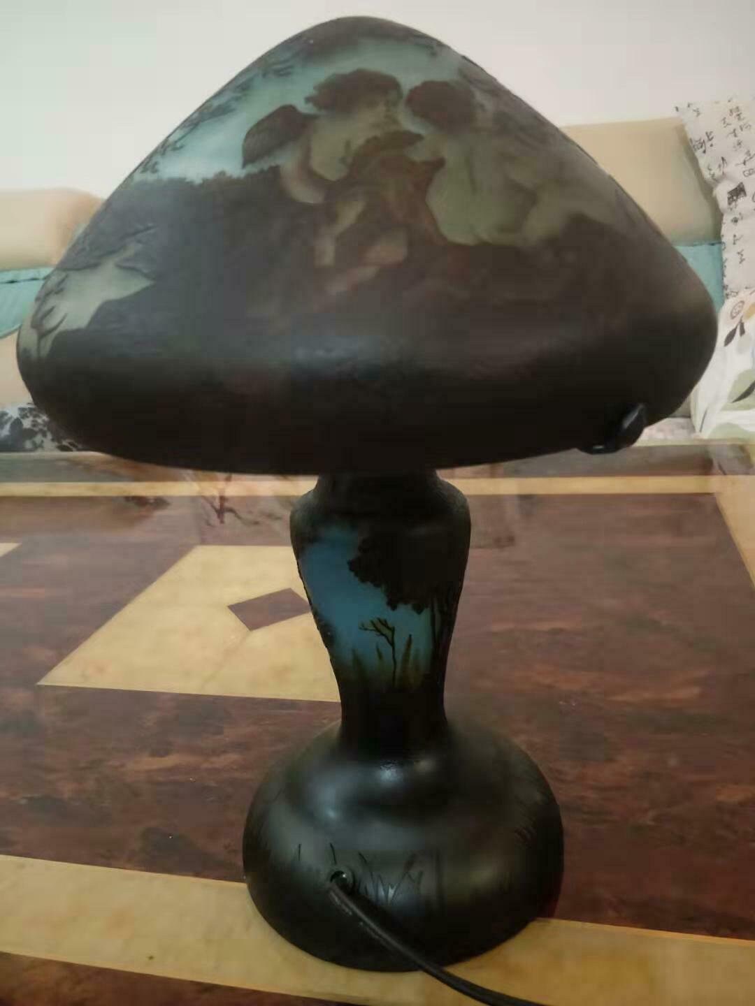 Lampe Verre de Style Galle/Lamp Glass After Galle