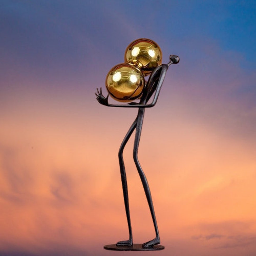 Abstract Metal Sculpture Modern Art Metal Statue Etsy