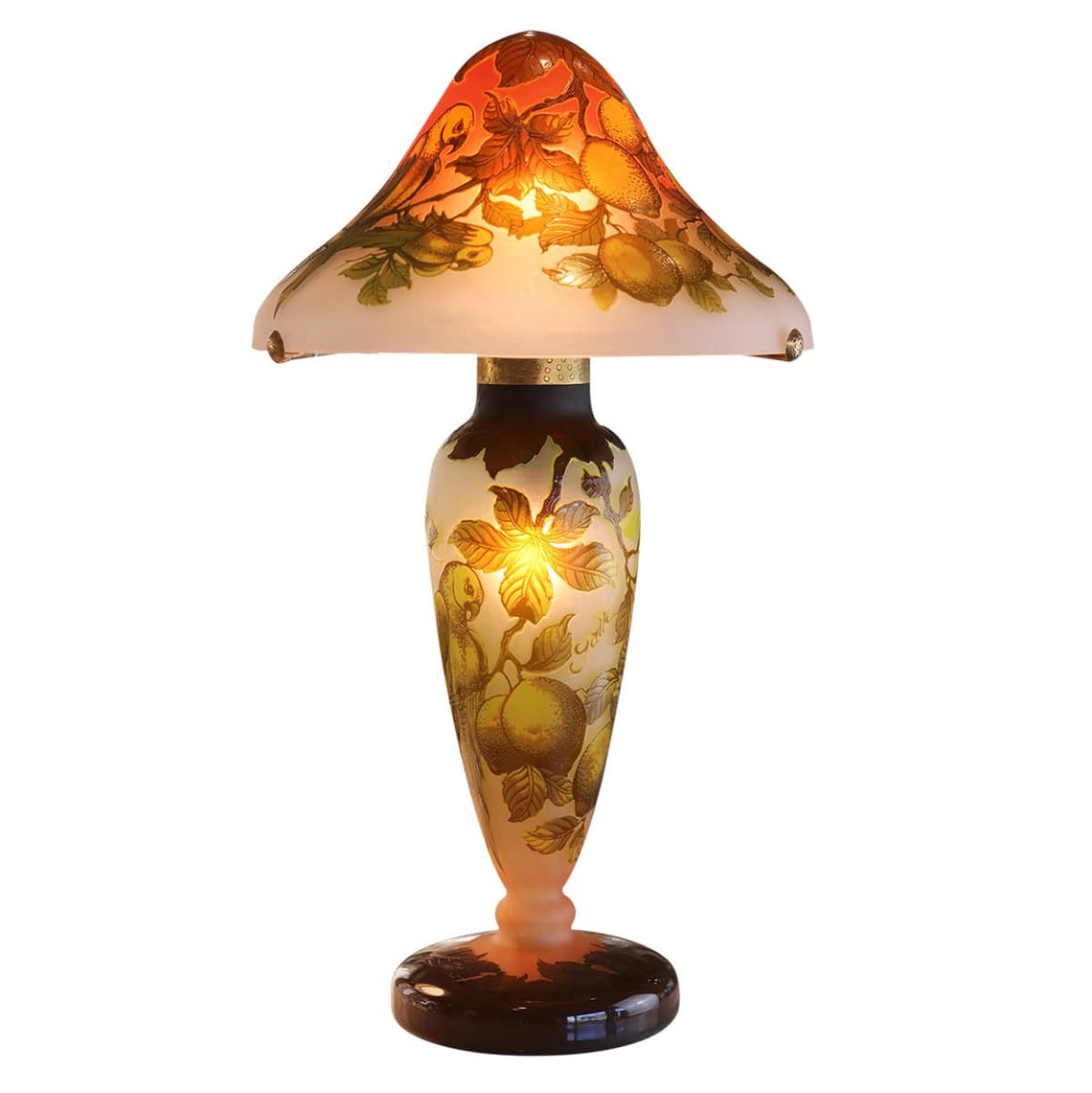 Gallestyle Glass Lamp / Big Lamp Glass After Galle Etsy Sweden