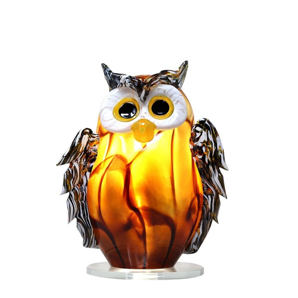 Lampe Verre Chouette/Big Lamp Glass Owl