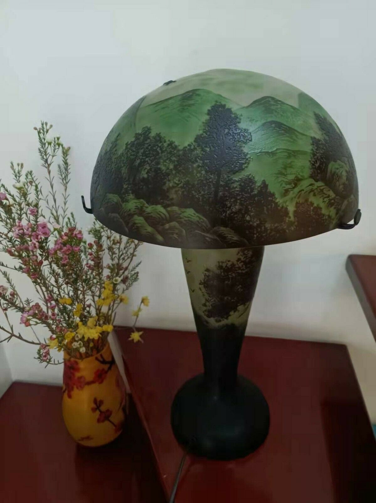 Lampe Verre de Style Galle/Lamp Glass After Galle