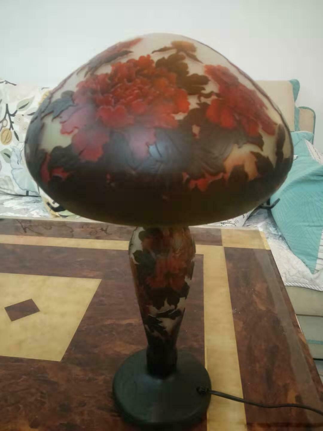 Lampe Verre de Style Galle/Lamp Glass After Galle