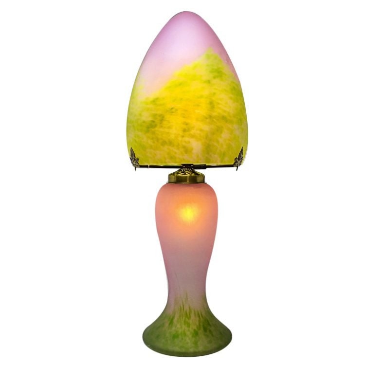 Lampe Verre de Style Galle/Big Lamp Glass Tip Galle
