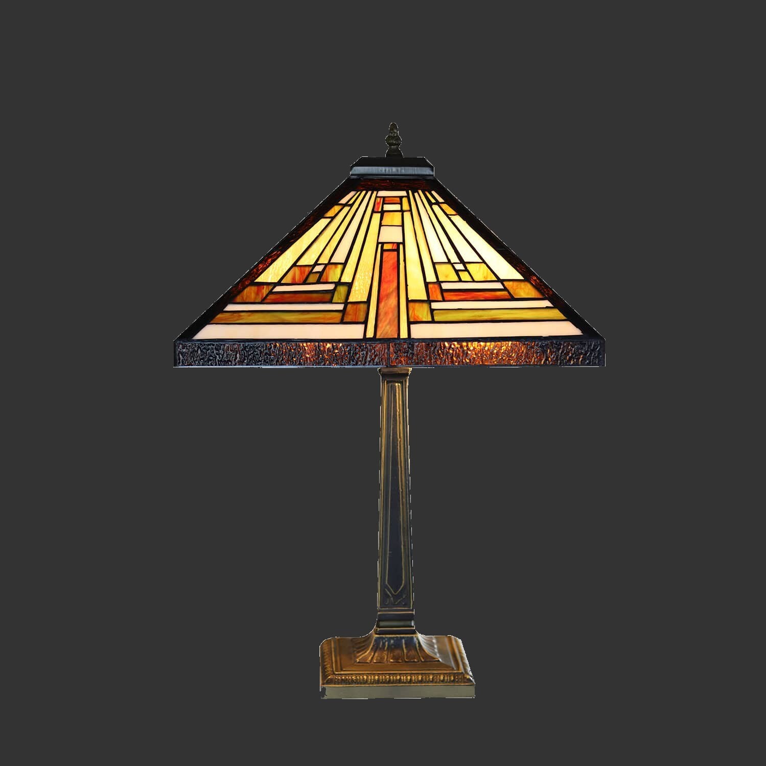 Lampe en Verre Vitrail/stained Glass Lamp