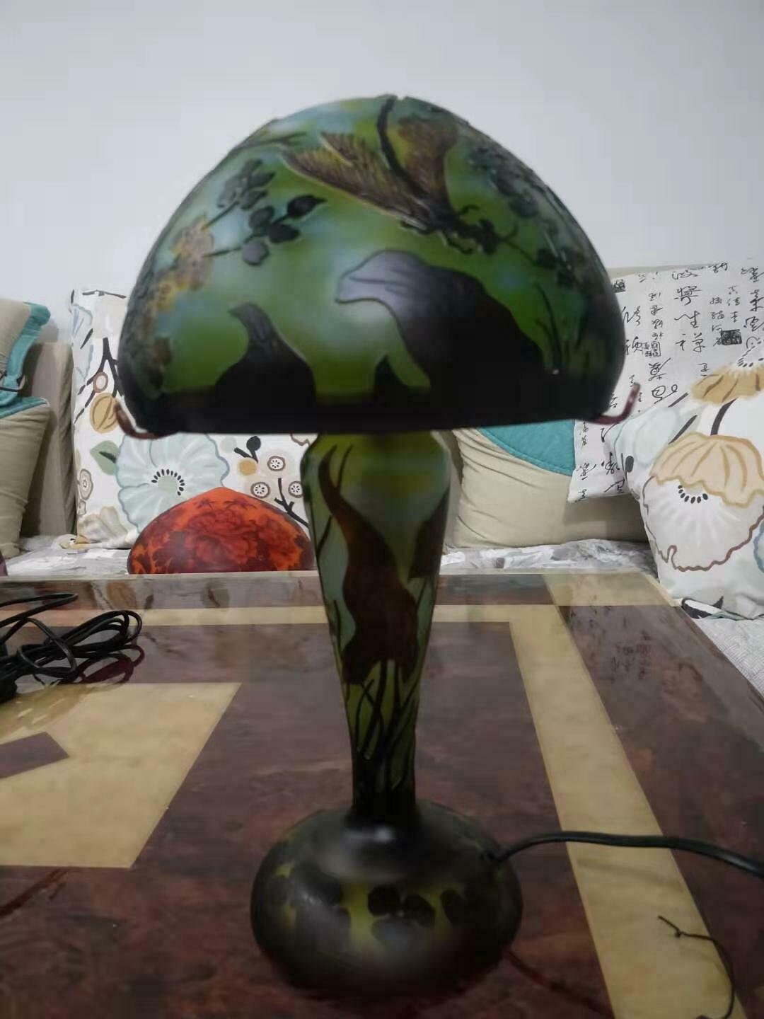 Lampe Verre de Style Galle/Lamp Glass After Galle