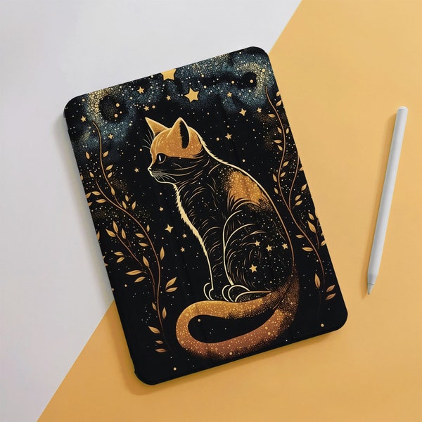 Celestial Cats Starry iPad Air Case For 10.9 10.5 10.2" iPad 10/9/8/7th, Air 5/4, Pro 12.9/11" inch, Mini 6/5/4 Case Cover 2022/2021/2020