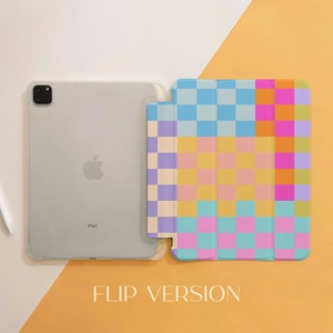 Multicolor Checkerboard Art iPad Hülle für 10.9 10.5 10.2 iPad 10/9/8/7th, Air 5/4, Pro 12.9/11 Zoll, Mini 6/5/4 Case Cover 2022/2021/2020 Bild 3