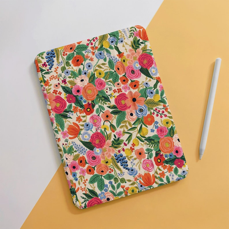 Étui pour iPad Air fleurs colorées aquarelle pour iPad 10,9 10,5 10,2 pouces 10/9/8/7th Air 5/4, Pro 12,9/11 pouces Mini 6/5/4 Housse 2022/2021/2020 image 1