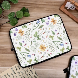 Fall Flowers Leaves Laptop Sleeve iPad Sleeve,Macbook Air 13 15 Pro 13 14 15 16 Inch Case,Laptop Case Bag,iPad Bag Air 4 5 Pro 11 12.9 Case