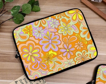 Retro Flower Vintage Laptop Sleeve iPad Sleeve,Macbook Air 13 15 Pro 13 14 15 16 Inch Case,Laptop Case Bag,iPad Bag Air 4 5 Pro 11 12.9 Case