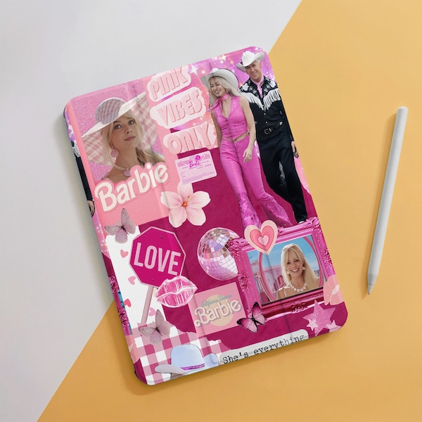 Barbie Movie 2023 Poster iPad Case For iPad 10 Air 5 4 3 2 1 Pro 12.9 11", 10.5 10.2 9.7" 5 6 7 8 9 Mini 4 5 6, 2022 2021 2020 iPad Cover