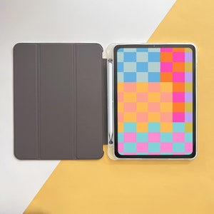 Multicolor Checkerboard Art iPad Hülle für 10.9 10.5 10.2 iPad 10/9/8/7th, Air 5/4, Pro 12.9/11 Zoll, Mini 6/5/4 Case Cover 2022/2021/2020 Bild 8