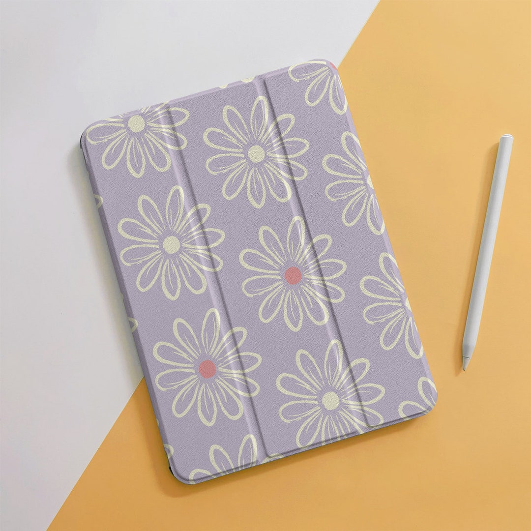 Cute Flowers Purple iPad Case for Air 5 4 3 2 1, Pro 12.9 Cute Flowers Purple iPad Case for Air 5 4 3 2 1, Pro 12.9