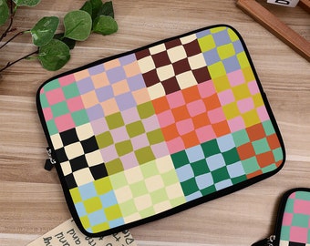 Colourful Tartan Laptop Sleeve iPad Sleeve,Macbook Air 13 15 Pro 13 14 15 16 Inch Case,Laptop Case Bag,iPad Bag Air 4 5 Pro 11 12.9 Case