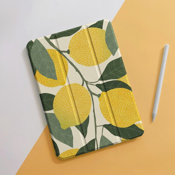 Cute Lemon Tree iPad Case, iPad Air/Pro/Mini Case, 10.9" iPad 10th Air 5th 4th, Pro 12.9" 11" inch, Mini 6 5 4 3 2 1, 9th Generation Case