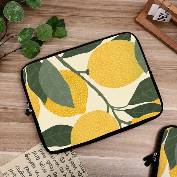 Gelbe Lemon Tree Laptophülle iPad Hülle,Macbook Air 13 15 Pro 13 14 15 16 Zoll Hülle,Laptophülle Tasche,iPad Tasche Air 4 5 Pro 11 12.9 Hülle