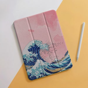 The Great Wave Pink iPad Case For 10.9" iPad 10th, Air 5 4 3 2 1 Pro 12.9" 11", 10.5" 10.2" 9.7" inch 5 6 7 8 9th Mini 4 5 6, 2022 2021 2020