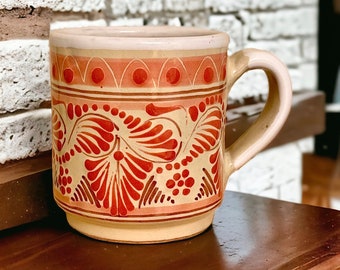 Talavera Mug,  tableware, gift for her, eco friendly. Ceramic mug, tea/coffee cup, pottery pink