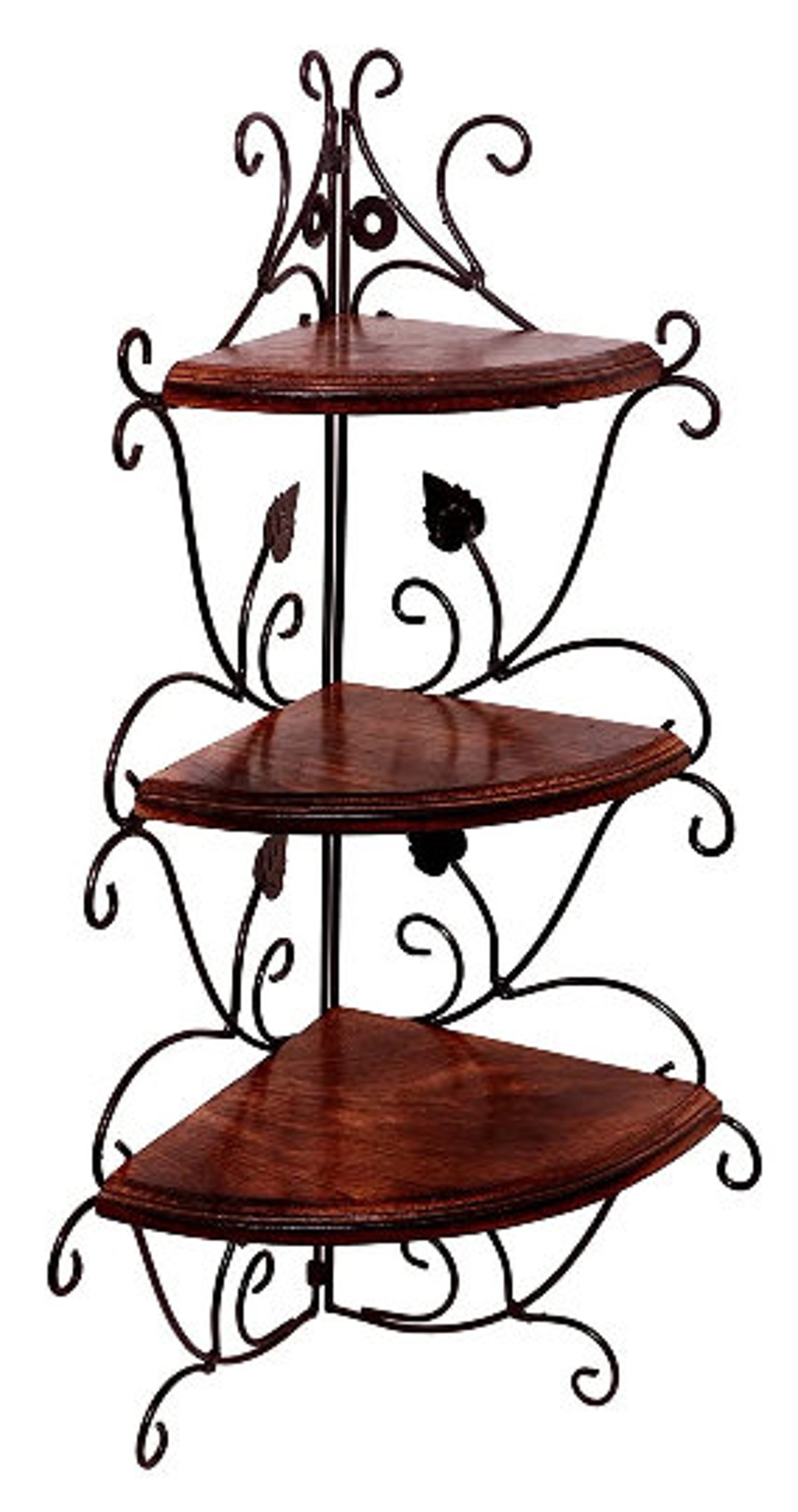 Wooden & Wrought Iron Corner/ Wall Shelve Side Corner Rack for Etsy