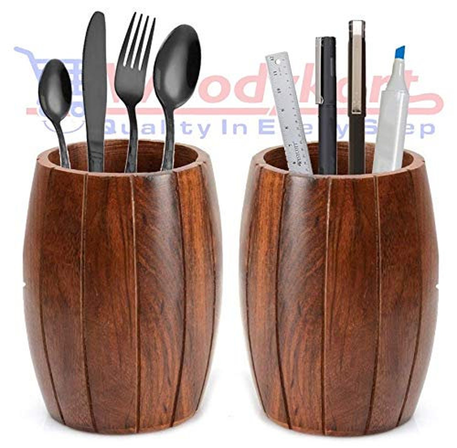 Wooden Cutlery/Spoon Stand Set of 2 Multi Utility Holder Can Etsy