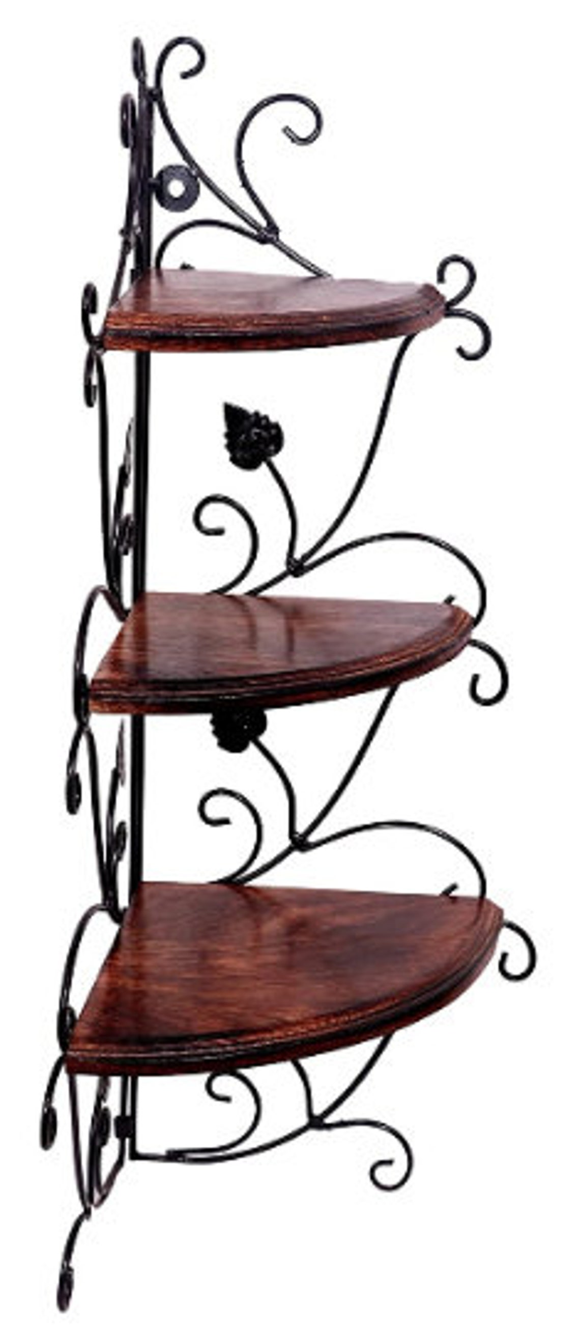 Wooden & Wrought Iron Corner/ Wall Shelve Side Corner Rack for Etsy