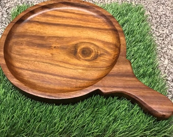 Wooden Pizza Serving Plate/Platter 10 Inches