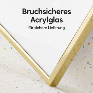 Heimlich® Bilderrahmen Aluminium Gold mit Bruchsicherem Acrylglas, Doppelpack 2 Stk. WAHLWEISE: 2x DIN A3 30x42 oder 2x DIN A4 21x30 Bild 8