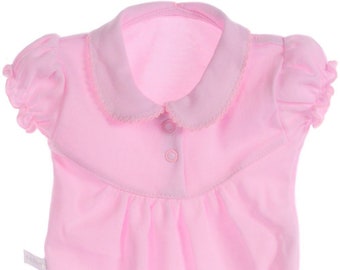 Body in pink baby short sleeve body with collar 44-92 festive