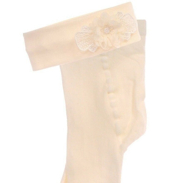 Baby Kids Collants Ensemble Baptême Crème Beige 48 50 56 62 68 74 80 86