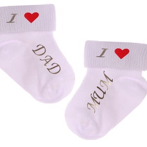 Chaussettes bébé avec lettrage Mama Papa image 3