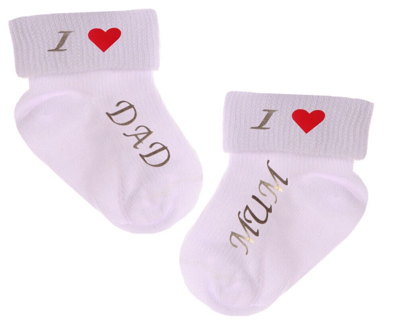 Chaussettes bébé avec lettrage Mama Papa image 3