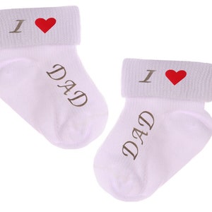 Chaussettes bébé avec lettrage Mama Papa image 1