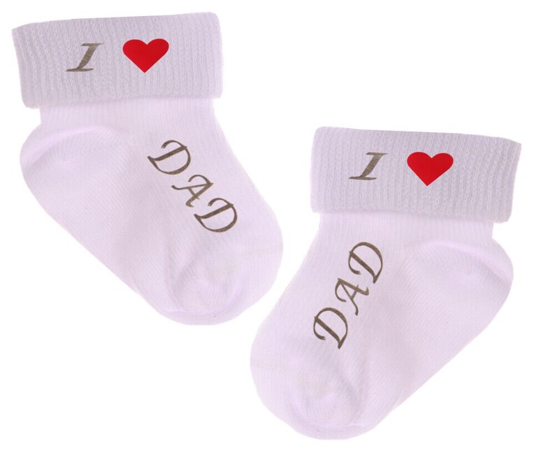 Chaussettes bébé avec lettrage Mama Papa image 1