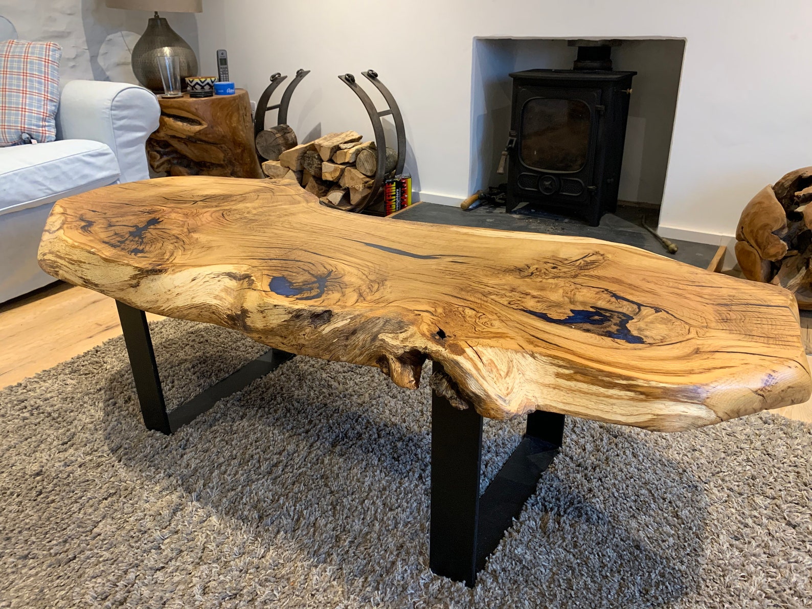 SOLD Live Edge Oak & Epoxy Resin Coffee Table Etsy UK