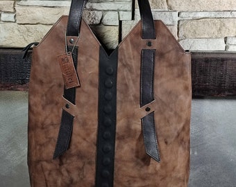 Vintage brown bag, Leather Everyday Bag, Genuine Leather brown bag, Designer leather bag, Weekend travel bag, Leather Laptop Bag