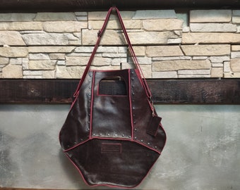 Natural leather bag, Burgundy leather bag vintage, Leather bag for woman handmade, High quality bag, leather handbags for women