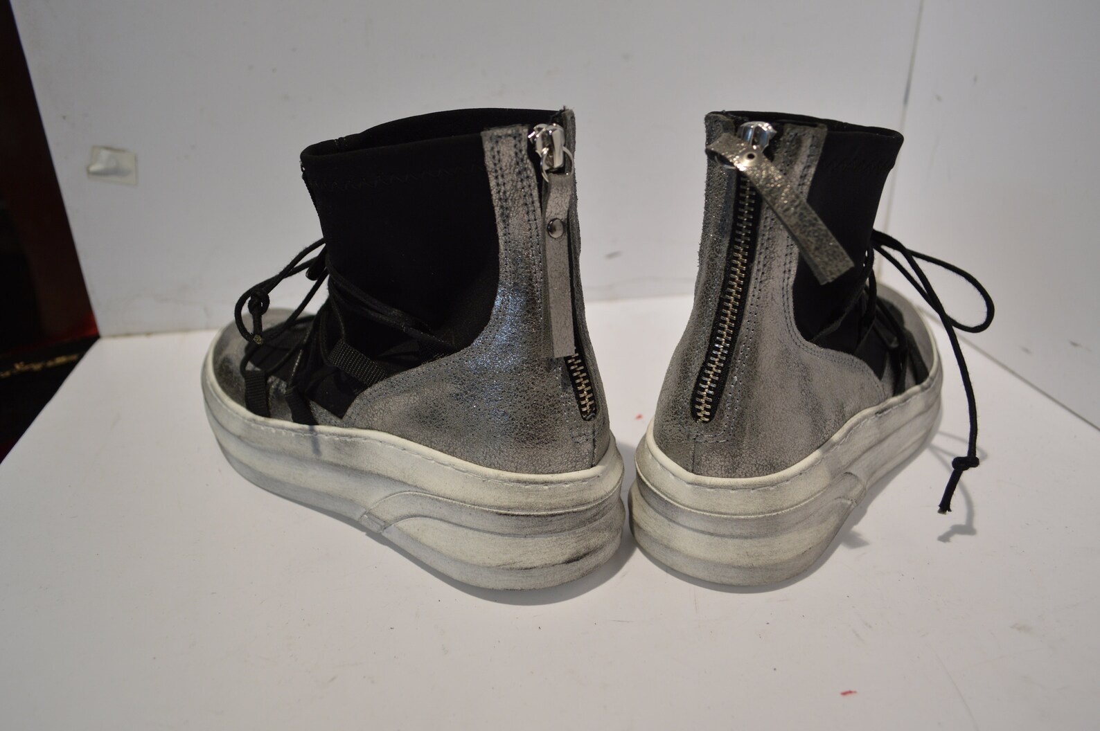 womens black ankle sneakers