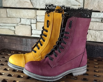 Leather boots women, Handmade boots women, Shoes with lace, Bohemian shoes, Quality Shoes, Lace up boots