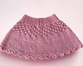 Easy Beautiful Girls Skirt Crochet Pattern For Ages 2-7