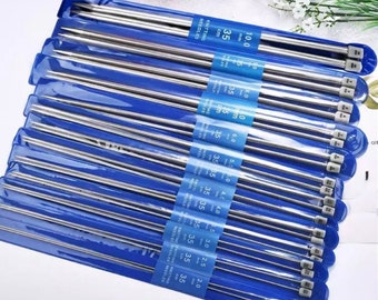 Quality Aluminium Knitting Needles 35cm Sizes 2mm - 10mm same day dispatch