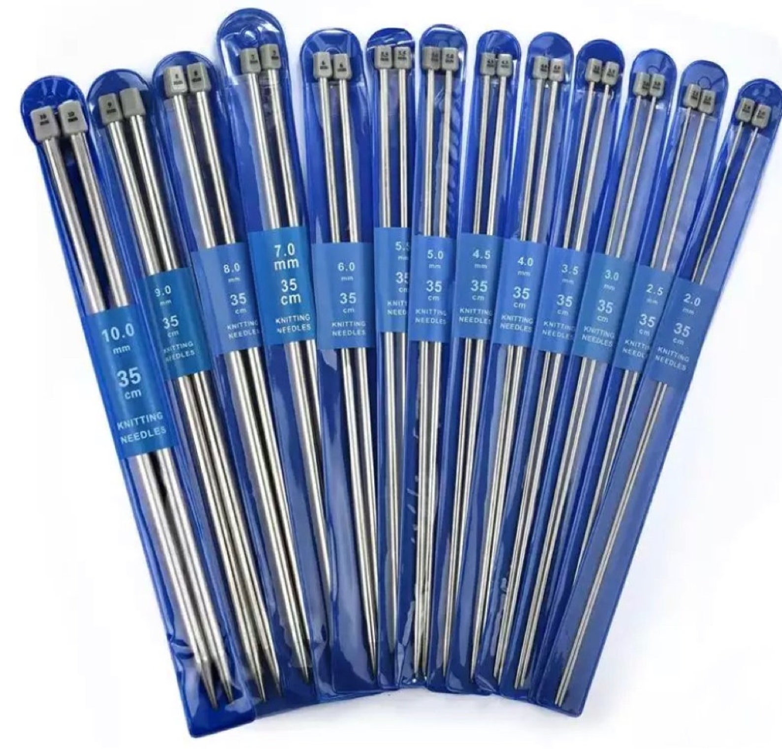 Quality Aluminium Knitting Needles 35cm Sizes 2mm 10mm same Etsy