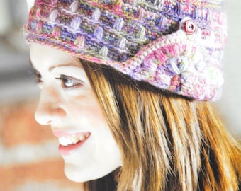 Crochet Pattern Super Cool Ladies Earflap Hat in DK