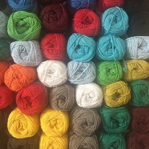 Hoooked Soft Cotton Recycled DK Yarn 50g eco, skin friendly yarn in 33 vibrant colours image 1