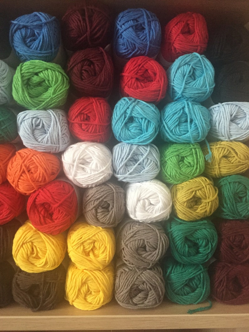 Hoooked Soft Cotton Recycled DK Yarn 50g eco, skin friendly yarn in 33 vibrant colours image 1