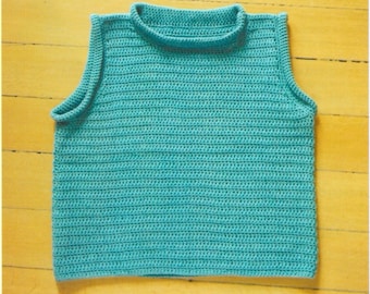 Crochet Pattern Cute Ladies Vest/Tank Top DK 32"- 38"