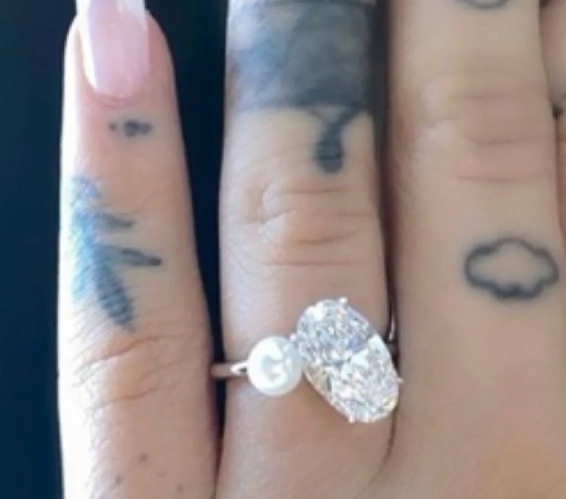 Ariana Grande Wedding Ring Toi Et Moi Engagement Ring Oval Cut | Etsy