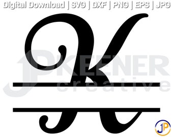 Download K Monogram Svg Etsy