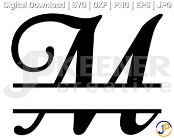 Download M Split Monogram Svg Etsy