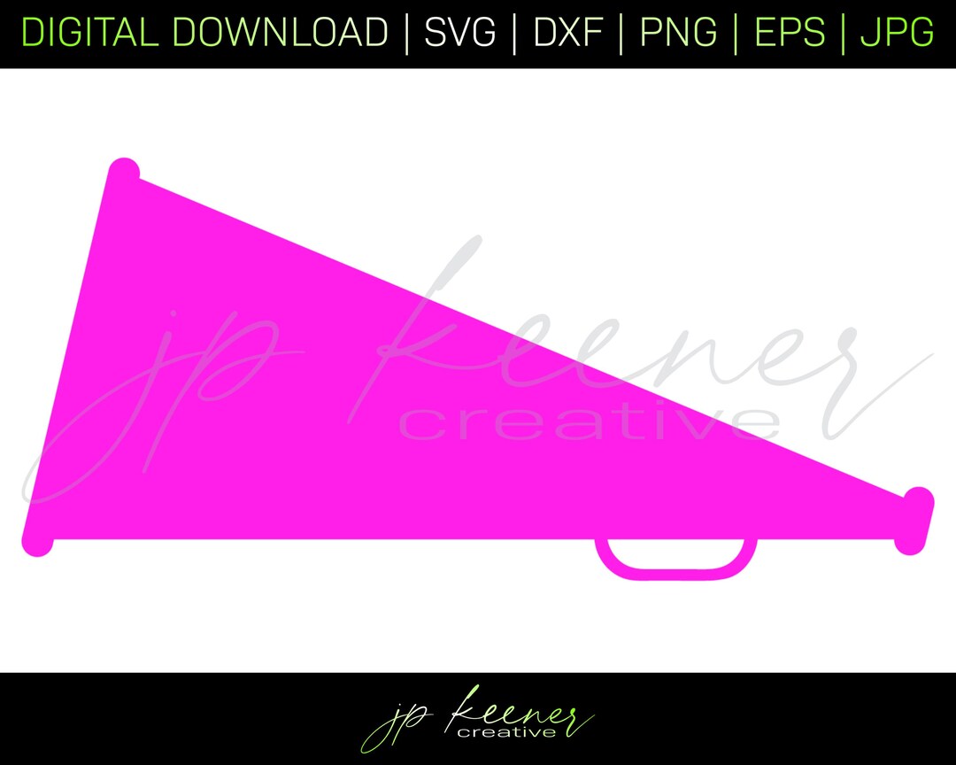 Cheer Megaphone SVG Cheer Megaphone Cut Files Cheer Etsy
